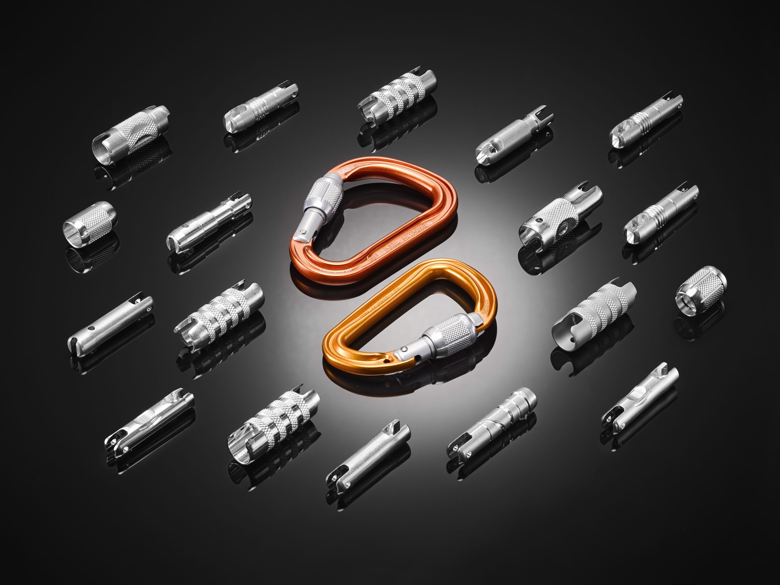 Pawls and rings for snap hooks